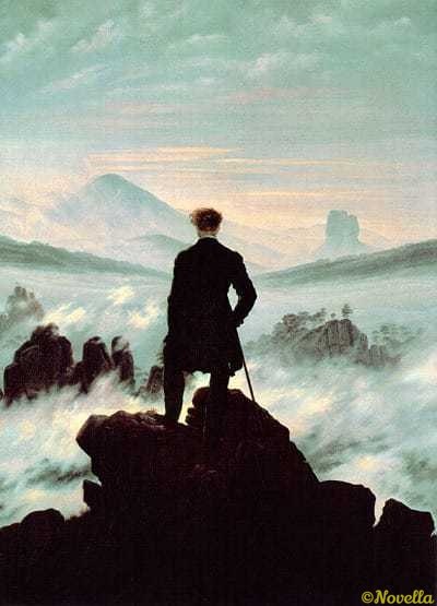 【 霧の海に向かう放浪者 】－Wanderer Above the Sea of Fog－カスパール・ダヴィッド・フリードリッヒ Caspar David Friedrich